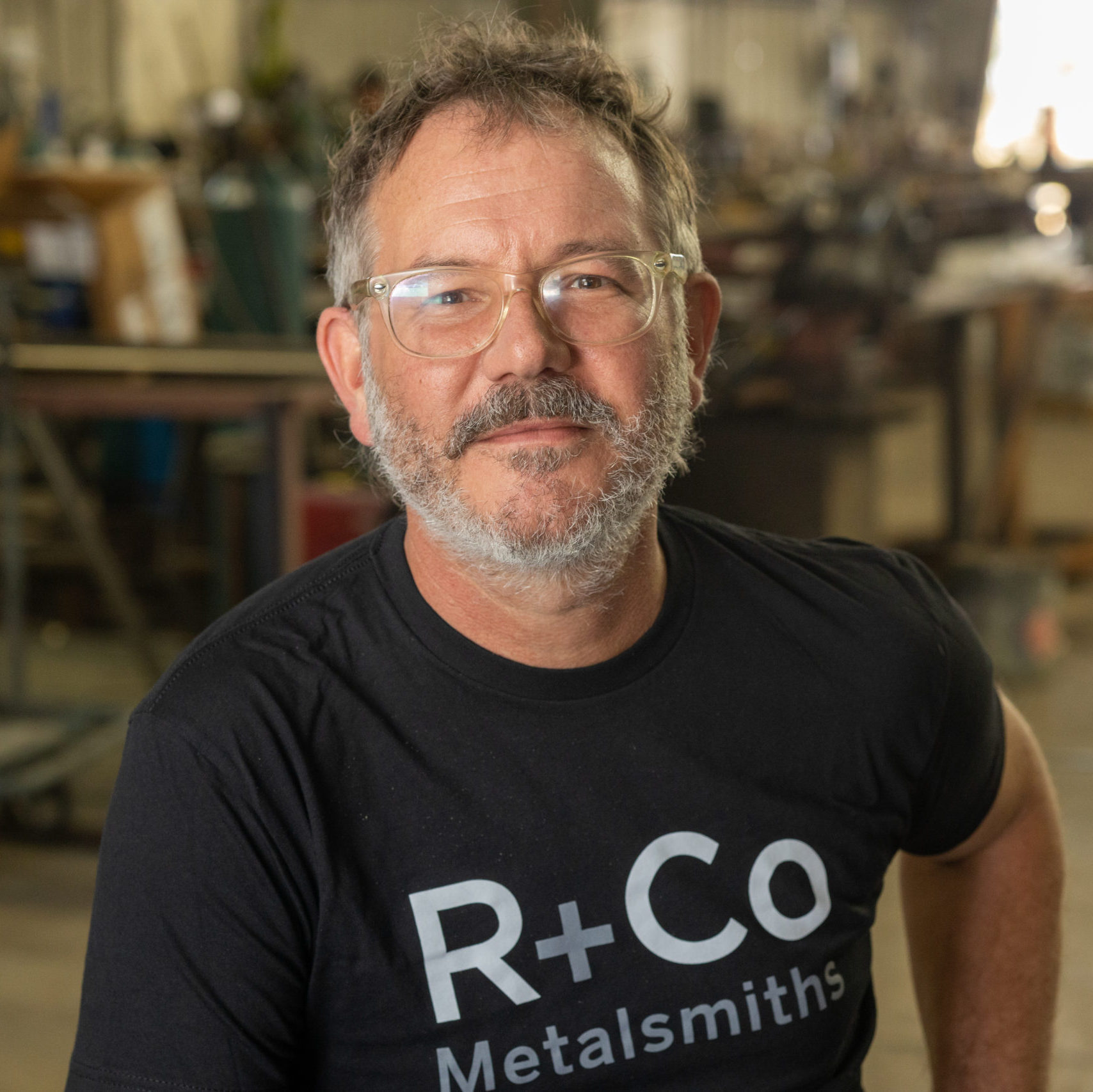 Matthew Renfrow, Principal and Founder of Renfrow+Co, a Houston-based company specializing in metal and woodwork fabrication