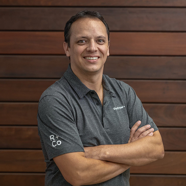 Portrait of Pablo Blanco, Designer at Renfrow+Co, specializing in custom metal and wood fabrication designs in Houston