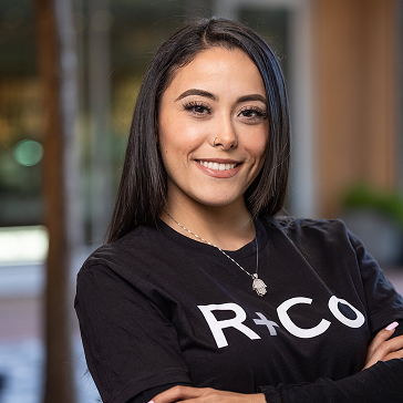 Portrait of Sasha Martinez, Administrative Assistant at Renfrow+Co, supporting daily operations and administrative tasks in the custom fabrication company